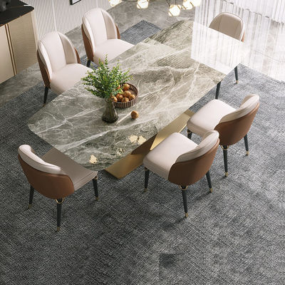 주문 스테인리스 스틸 다리 를 가진 우아 한 대리석 식탁 - 대량 주문 online manufacture