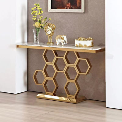 주문 유연한 스테인레스 스틸 기반을 가진 대리석 콘솔 테이블 online manufacture