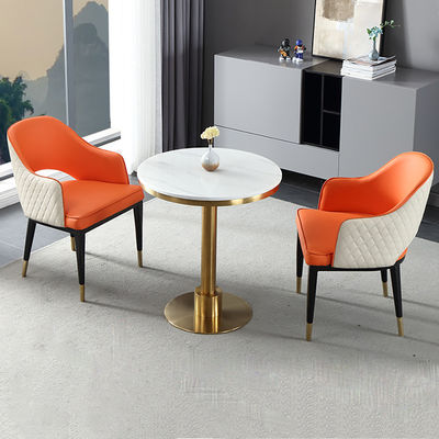 주문 호텔용 스테인레스 스틸 구조로 된 대리석 협상 테이블 online manufacture